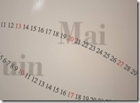 Calendrier mai