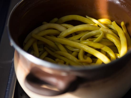 haricots beurre dans une marmite
